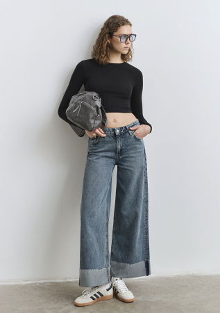 Wide Leg - Mavi Blugi Albastri EMILIA Wide Leg Femei