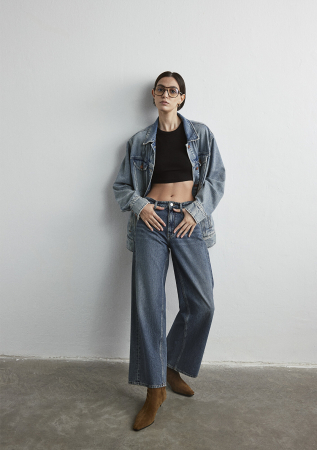 FEMEI - Mavi Blugi Albastri SIENA Wide Leg Femei