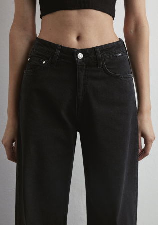 Mavi Blugi Gri Inchis Malibu Wide Leg Femei [6]