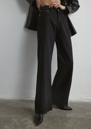 Mavi Blugi Gri Inchis Malibu Wide Leg Femei [5]