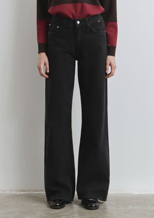 Mavi Blugi Gri Inchis Malibu Wide Leg Femei [3]