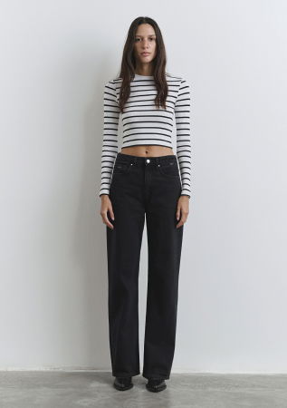 Wide Leg - Mavi Blugi Negri Victoria Wide Leg Femei