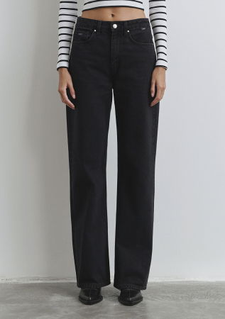 Wide Leg - Mavi Blugi Negri Victoria Wide Leg Femei