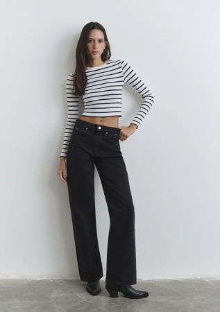 ЖЕНЩИНЫ - Mavi Джинсы Negru Victoria Wide Leg