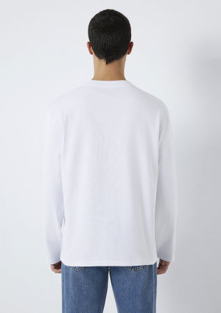 Hanorace - Bluza Alba Loose Barbati