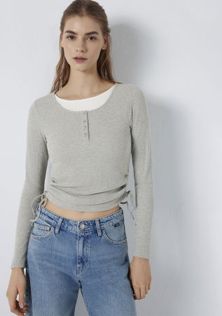 FEMEI - Mavi Bluza Gri Deschis  Femei