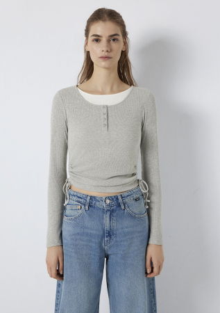 FEMEI - Mavi Bluza Gri Deschis  Femei