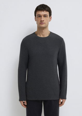 BARBATI - Mavi Bluza Gri Inchis Slim Barbati