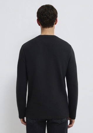 BARBATI - Mavi Bluza Neagra Slim Barbati