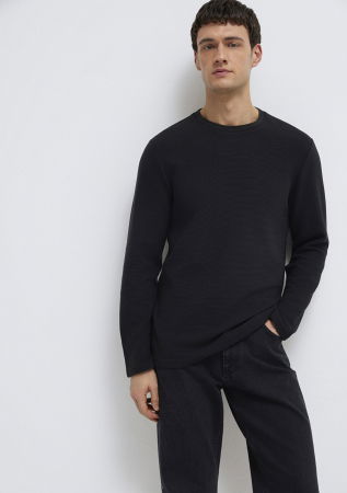 BARBATI - Mavi Bluza Neagra Slim Barbati