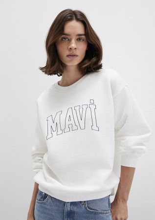 Hanorace - Mavi Bluza Alba Loose Femei