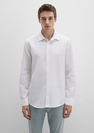 Mavi Camasa Alba Slim Barbati [3]