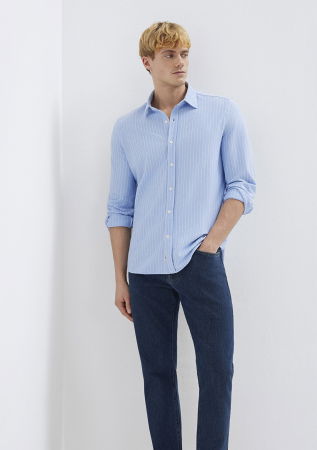 BARBATI - Mavi Camasa Albastra Deschisa Slim Barbati