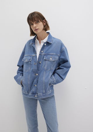 FEMEI - Geaca Albastra Oversize Femei