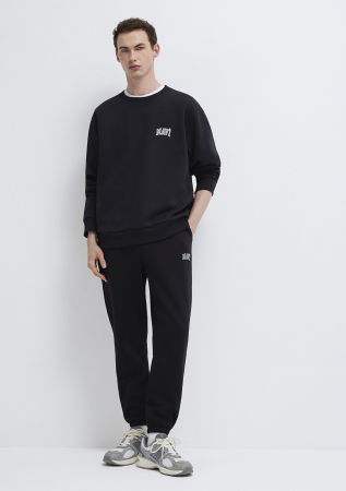 Pantaloni - Pantaloni Negri Loose Barbati