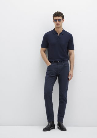 IMBRACAMINTE - Mavi Pantaloni Navy Tapered Barbati