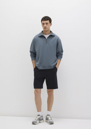 Pantaloni Scurti - Mavi Pantaloni Scurti Negri Slim Straight Barbati