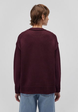 Pulovere si Cardigane - Mavi Pulover Rosu Visiniu Oversize Femei