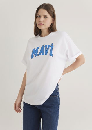 Футболки и Топы - Mavi Женская Футболка Белая 
