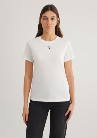 FEMEI - Mavi Tricou Alb  Femei