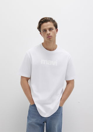 IMBRACAMINTE - Mavi Tricou Alb Loose Barbati