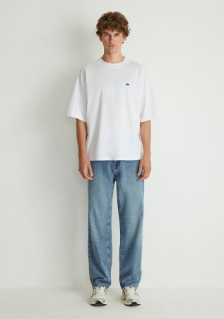 Tricouri si Polo - Mavi Tricou Alb Oversize Barbati