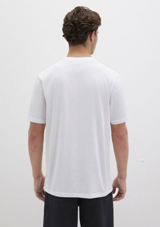 IMBRACAMINTE - Mavi Tricou Alb Regular Barbati