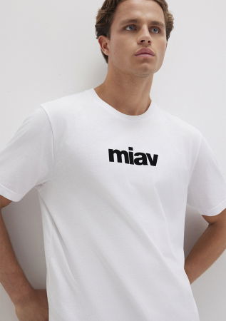 BARBATI - Mavi Tricou Alb Regular Barbati