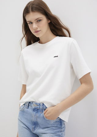 FEMEI - Tricou Alb Regular Femei