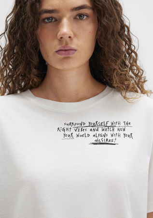 Tricouri si Topuri - Mavi Tricou Alb Regular Femei