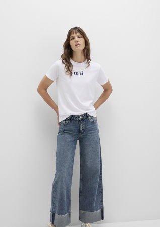 FEMEI - Tricou Alb Regular Femei