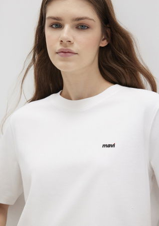 FEMEI - Tricou Alb Regular Femei