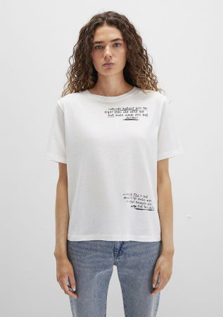 Tricouri si Topuri - Mavi Tricou Alb Regular Femei