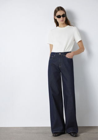 FEMEI - Mavi Tricou Alb Slim Femei