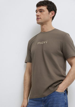BARBATI - Mavi Tricou Bej Regular Barbati