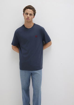 BARBATI - Tricou Navy Loose Barbati