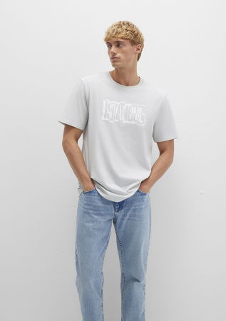 BARBATI - Mavi Tricou Gri Deschis Regular Barbati