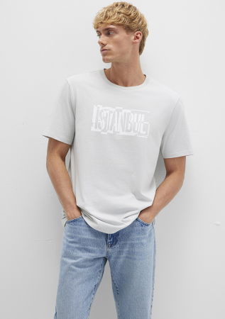 BARBATI - Mavi Tricou Gri Deschis Regular Barbati