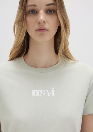 FEMEI - Tricou Gri Deschis Regular Femei