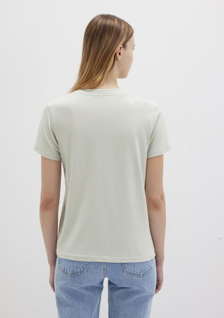 FEMEI - Tricou Gri Deschis Regular Femei