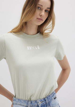 FEMEI - Tricou Gri Deschis Regular Femei