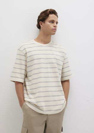 BARBATI - Mavi Tricou Crem Relaxed Barbati