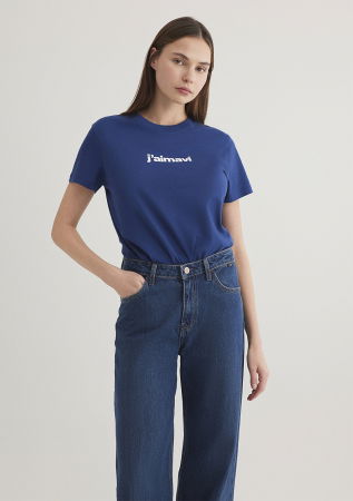 Футболки и Топы - Mavi Женская Футболка Темно-Синяя 