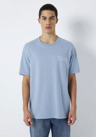 BARBATI - Tricou Albastru Loose Barbati