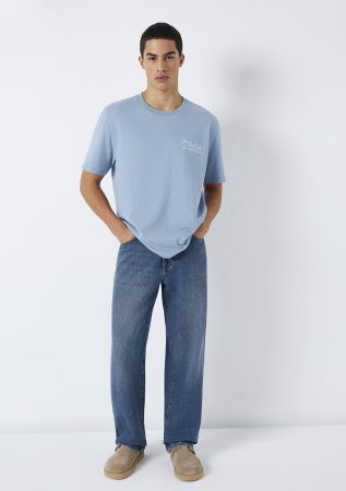 BARBATI - Tricou Albastru Loose Barbati