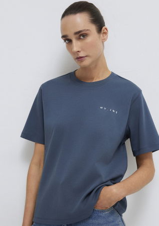 FEMEI - Tricou Albastru Regular Femei