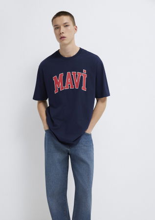 BARBATI - Tricou Navy Loose Barbati