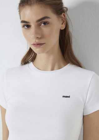 FEMEI - Mavi Tricou Alb  Femei