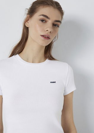 FEMEI - Mavi Tricou Alb  Femei