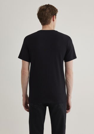 BARBATI - Mavi Tricou Negru Fitted Barbati